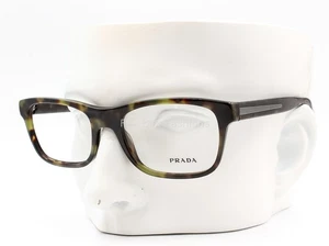 Prada VPR 19P LAB-1O1 Eyeglasses Glasses Green Brown Camo Tortoise 53-18-140 - Picture 1 of 9