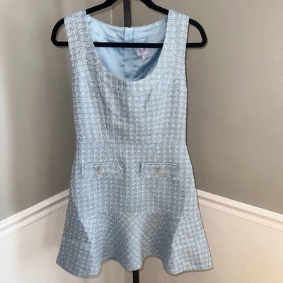 Новое женское мини-платье Guess Daphnee с металлической резьбой твидовое размер маленький - Изображение 1 из 4