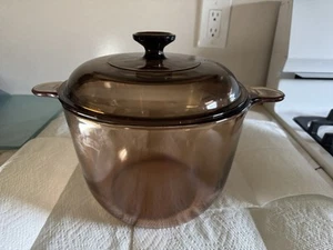 Vision Corning Ware Amber 3.5 L Stock Pot Dutch Oven with Lid Made in France - Picture 1 of 12