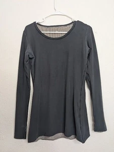 Lululemon Every Yogi Long Sleeve Reversible Top Tonka Stripe Thumbholes Workout - Picture 1 of 4