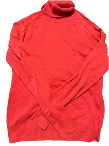 Maglione girocollo JEANNE PIERRE arancione bruciato vibrante taglia S 100% cotone - Foto 1 di 2