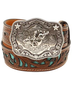 Nocona Boys' Piercing Underlay Western Belt - N4439033 - Picture 1 of 7