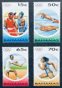 BAHAMAS ATHENS SUMMER OLYMPICS STAMPS SET 2004 MNH SWIMMING TRACK BOXING TENNIS - Picture 1 of 1