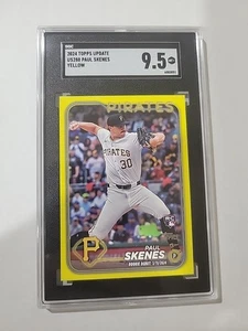 Paul Skenes (RC) 2024 Topps Update Series - Rookie Debut Yellow ⚾️ SGC 9,5 Mint+ - Foto 1 di 3