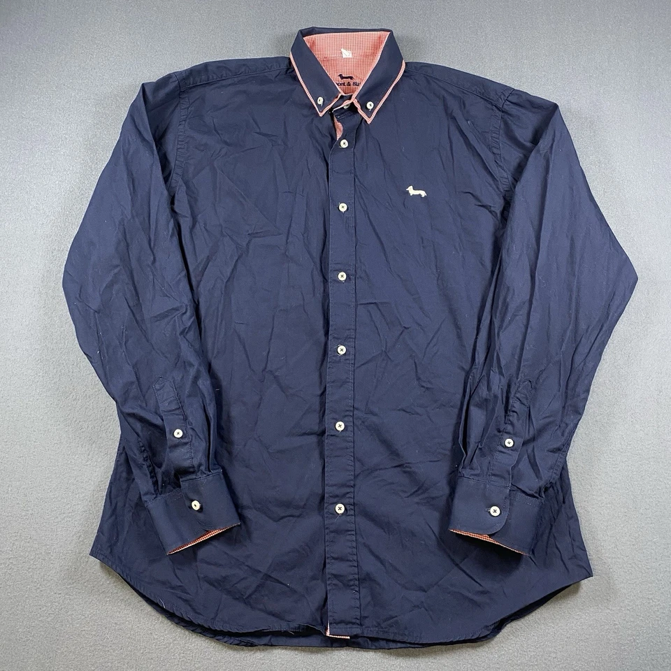 Harmont & Blaine Long Sleeve Button Down Shirt Men's Size Large Blue Preppy - Image 1 of 4