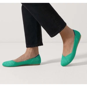 Rothy's Flat - Mojito Green Metallic - 9 - EUC - Picture 1 of 11