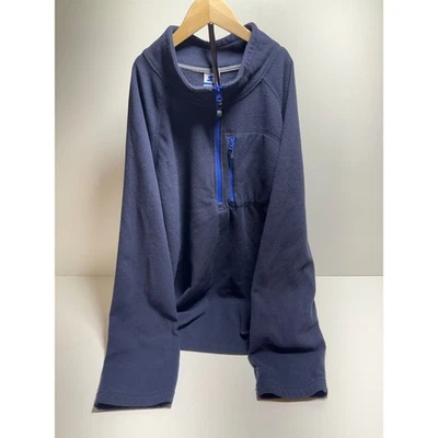 Men’s 1/2 Zip 3XL (54-56) Pullover Fleece Blue Outdoors Scrub Star Polyester - Image 1 of 4