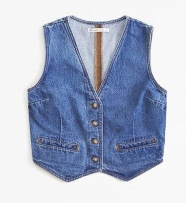Chaleco Mara Denim Abercrombie Fitch Talla Pequeña. Nuevo con etiquetas Foto 1 de 3