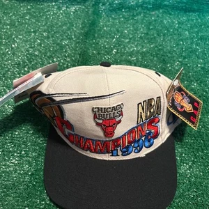 NWT! VTG Rare Chicago Bulls NBA Champions 1996 Athletic Locker Snapback Hat - Picture 1 of 6