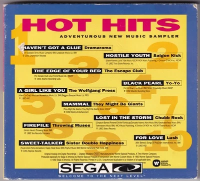 Hot Hits Adventurous New Music Sampler CD 1992 Promo Compilation DISC 1 ONLY - Image 1 of 4