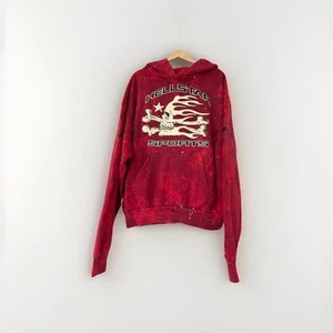 Hellstar Sports Red Tye-Dye Skull Hoodie SIZE LARGE - Picture 1 of 6