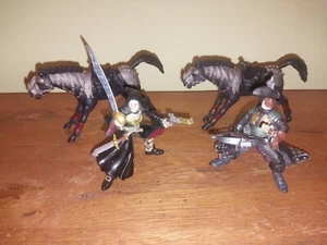 Papo Black Wraith Medieval Horses Skeleton Warrior Iron Mask Swordsman Bundle - Picture 1 of 5