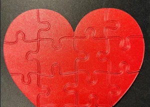 Valentine's Day Puzzle Heart - Picture 1 of 2