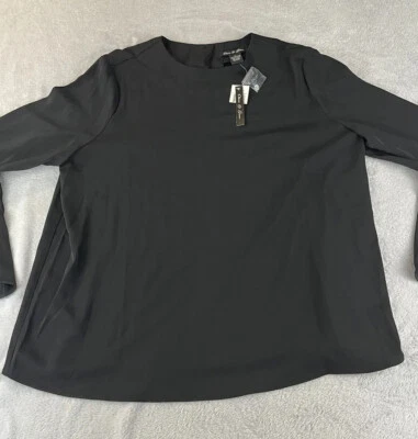 Olivia & Grace Mujer Negro Acampanado Manga Larga Botón Delantero Talla XL Foto 1 de 4