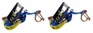 2 x Ratchet Tie Down Strap 35mm x 6mtr x 1500kg With Hook & Keeper , Trailer - Picture 1 of 1