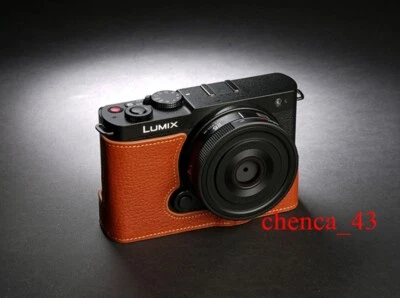 Genuine Leather Half Case for Panasonic LUMIX S9 Camera Retro Cover TP Handmade - Image 1 of 4