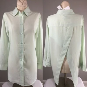 Neu mit Etikett Banana Republic mintgrün Schlitz hinten Knopfleiste Bluse Shirt Top Tunika S - Bild 1 von 10
