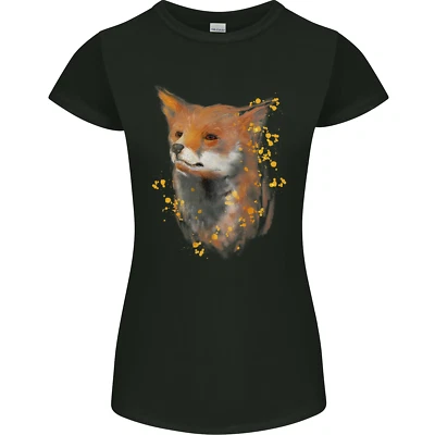 Fox Watercolour Womens Petite Cut T-Shirt - Image 1 of 2