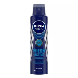 NIVEA MEN Fresh Active 0% aluminum deodorant 48 hour spray 150 ml - Picture 1 of 10