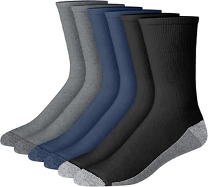 Hanes Men's Max Cushioned Crew Socks, Moisture-Wicking Odor Control, Multipack - Picture 1 of 25