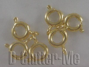 BOLT RINGS 5.5MM ARBEE GOLD PACK OF 6 BULK 501/224 JEWELLERY FINDINGS 60 RINGS - Picture 1 of 2