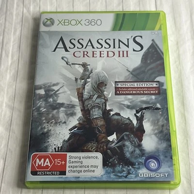  ❤️Assassins Creed 3 III Special Edition Microsoft Xbox 360 Complete 2 disc set  - Image 1 of 4