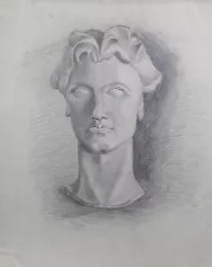 Escultura dibujo lápiz original vintage - Imagen 1 de 12