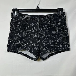 Blackheart Science Print V-Stitch Shorts Size 7 Hot Topic Nerdcore Mad Scientist - Picture 1 of 11