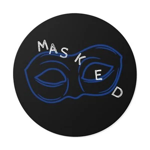Masked Round Vinyl Stickers - Picture 1 of 5