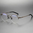 Top-Quality Round Half Frame Titanium Reading Glasses 49mm ReaderBifocal A