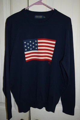 Polo 高尔夫 Ralph Lauren x Justin Thomas 旗帜毛衣长袖 Coolmax 2019 — 第 1/4 张图片