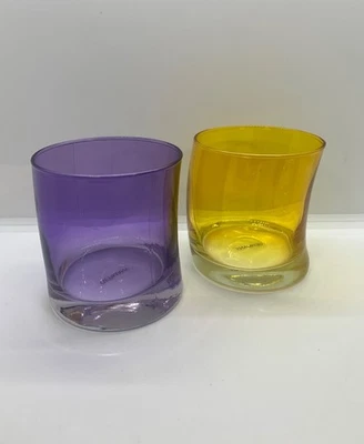 "Vasos Leonardo Swing, púrpura y dorado 3 1/2"" ALEMANIA" Foto 1 de 4