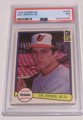 Cal Ripken Jr. 1982 Donruss #405 RC PSA 7, casi nuevo Foto 1 de 2