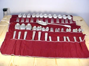Juego de cubiertos de plata Heritage 58 piezas en rollos Tarnprufe incl. cucharas PLATEADAS - Imagen 1 de 19