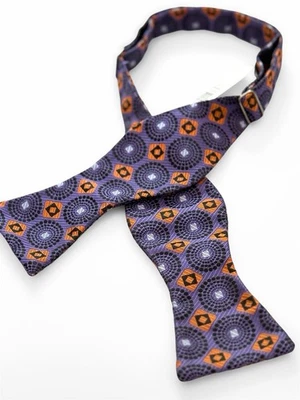 Pajarita Robert Talbott púrpura y naranja pura seda patrimonio jugador de la NBA nueva con etiquetas Foto 1 de 4