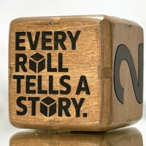 EVERY ROLL TELLS A STORY. - Backgammon Doubling Cube 36mm - Picture 1 of 9