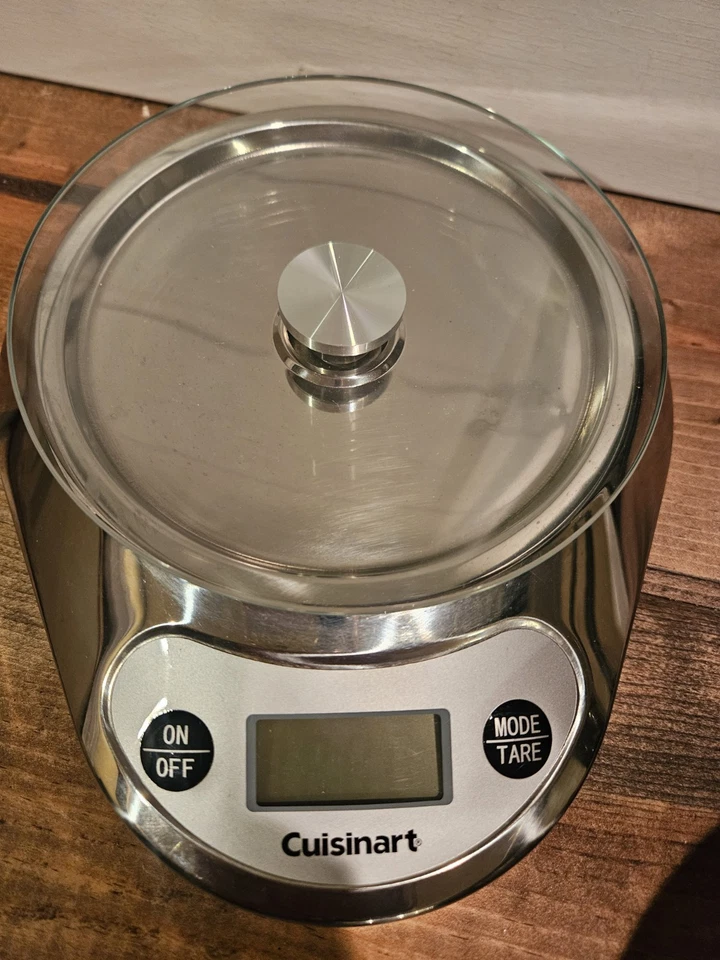 Báscula digital de alimentos de cocina de acero inoxidable Cuisinart 6 tazas tazón 11# límite Foto 1 de 4
