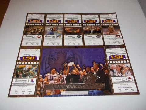 2003 LSU TIGERS Football Season Tickets Reprint Cover