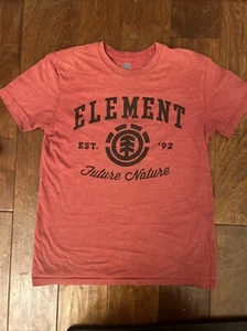 Element Boys T-Shirt Medium Red Logo Future Nature Short Sleeve Tee - Picture 1 of 7