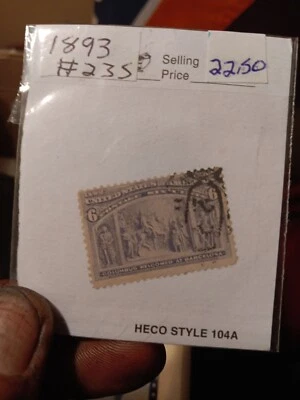 US Classic Stamps Scott#235 Used XF-SUP .Columbian Exposition - Image 1 of 2