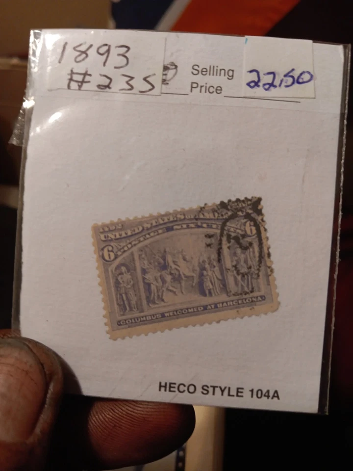 US Classic Stamps Scott#235 Used XF-SUP .Columbian Exposition - Image 1 of 2