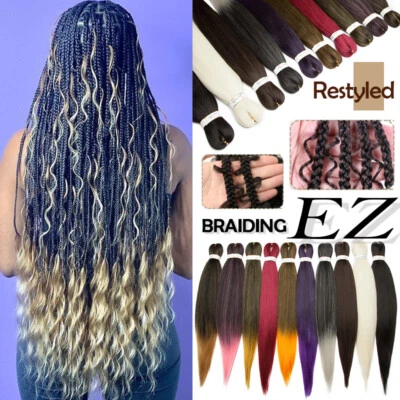 Extensiones de cabello trenzado Jumbo preestirado afro yaki EZ ganchillo grueso ombre EE. UU. Foto 1 de 4