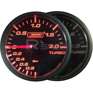 Prosport 45mm Turbo Boost BAR Gauge Amber / Clear Stepper Motor - Picture 1 of 1