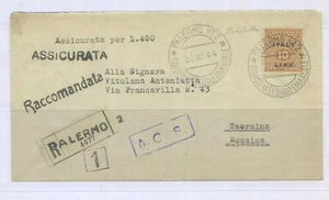 OCCUPAZIONI  1943 SICILIA L.10 2 US.  CERT. - Picture 1 of 1