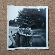 photograph BRITISH MILITARY FOUR SOLDIER'S  UK 1950s ALL HOLDING A ITEM 