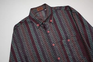 Missoni Abstract Multicolor Long Sleeve Shirt Men's 46 - Picture 1 of 7