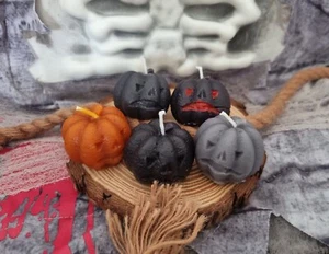 Halloween Pumpkin Candle Gift Set Idea Small Pumpkin Home Handmade Decoration - Picture 1 of 10
