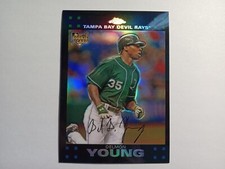 2007 Topps Chrome Refractors #299 Delmon Young Tampa Bay Devil Rays