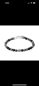 Authentic John Hardy Men Bracelet , Black Onyx Eagle Eye & Hematite Size Medium - Picture 1 of 6