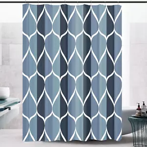 Aegean Blue Fabric Bath Shower Curtain W 54 X H 72,Waterproof Design and Polyest - Picture 1 of 12